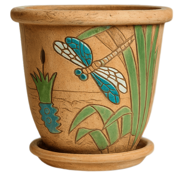 Горшок керамический “Стрекозы”, D17
