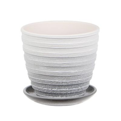 Горшок "Букле" серый крокус №1, 0.7 л