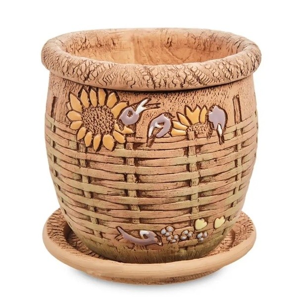 Горшок керамический "Плетень", D15