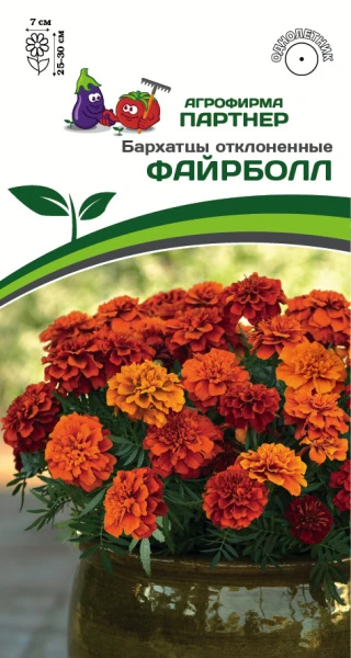 Партнер Бархатцы отклоненные ФАЙРБОЛЛ ^(10шт), изображение 0