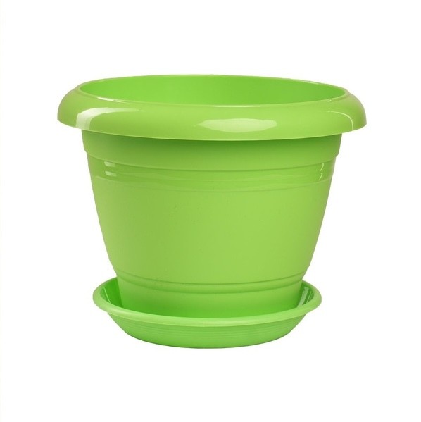 Горшок "Фестона", пластик, зеленый D22, 3.3л