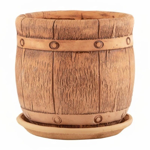 Горшок керамический "Бочка", D9