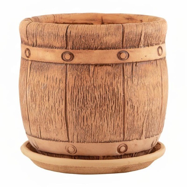 Горшок керамический "Бочка", D15