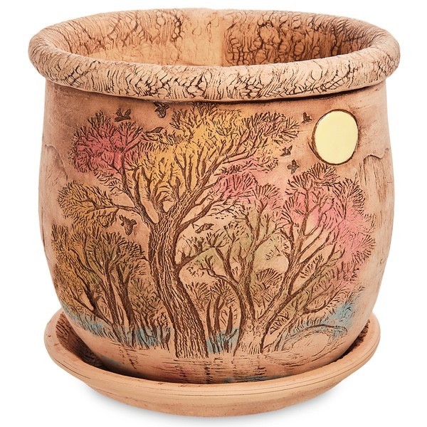 Горшок керамический "Деревья", D19