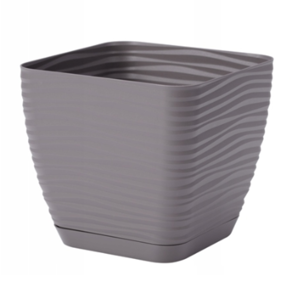 Горшок "Сахара", пластик, коричневый 13см, 1.3л