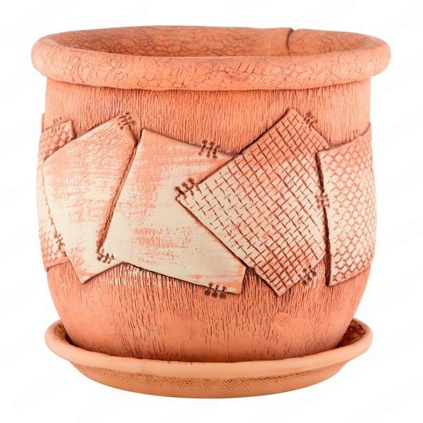 Горшок керамический "Лоскутки", D12