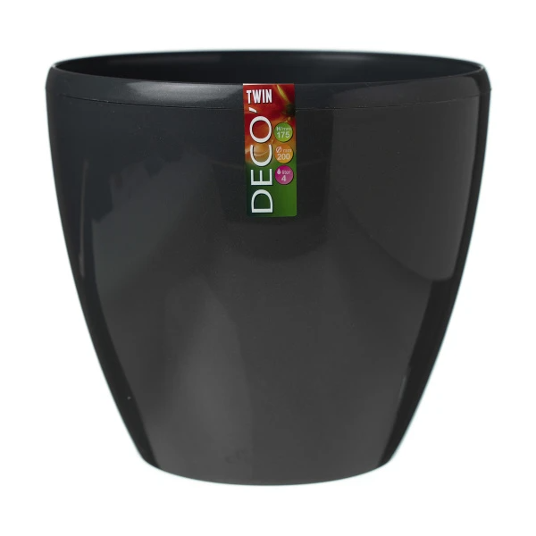 ГОРШОК "ДЕКО ТВИН" 4 Л АНТРАЦИТ