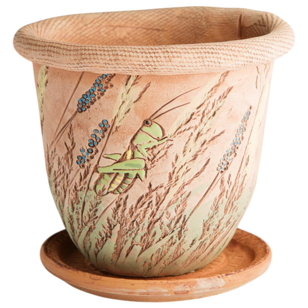 Горшок керамический "Кузнечик", D17