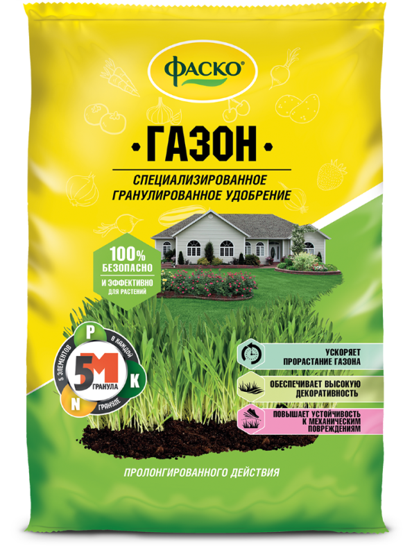 ФАСКО – Удобрение минеральное 5М-гранула для газона 3кг