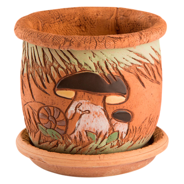 Горшок керамический "Гриб", D15