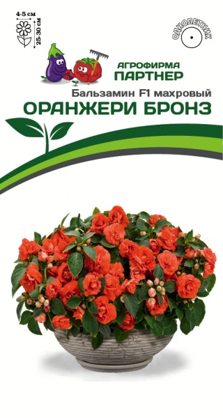 Партнер Бальзамин F1 махровый ОРАНЖЕРИ БРОНЗ ^(5шт в амп)