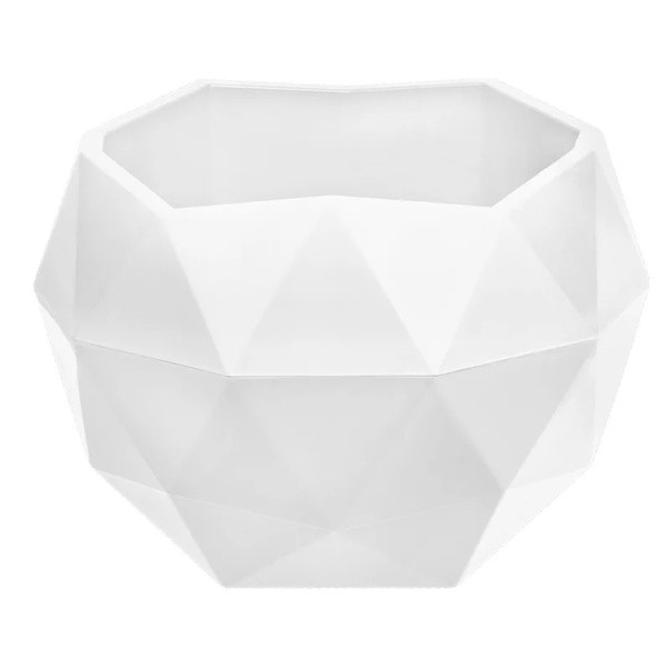 Кашпо "Топаз", пластик, белый 2,5л