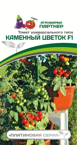 Партнер Томат ЧЕРРИ КАМЕННЫЙ ЦВЕТОК F1 ^(5шт) 2-ной пак, изображение 0