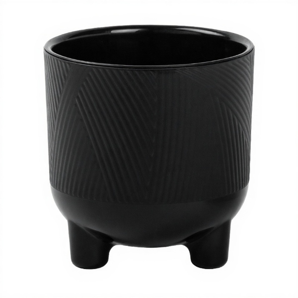 Кашпо "Фита", пластик, черный 4,3л