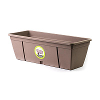 Ящик пластиковый для перил длина 50 см,высота 16 см (Мокко), изображение 0