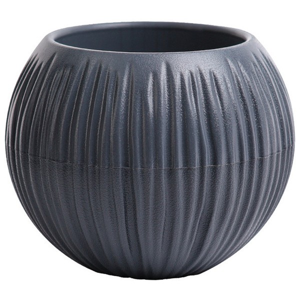Кашпо "Сфера", пластик, антрацит 1,7л