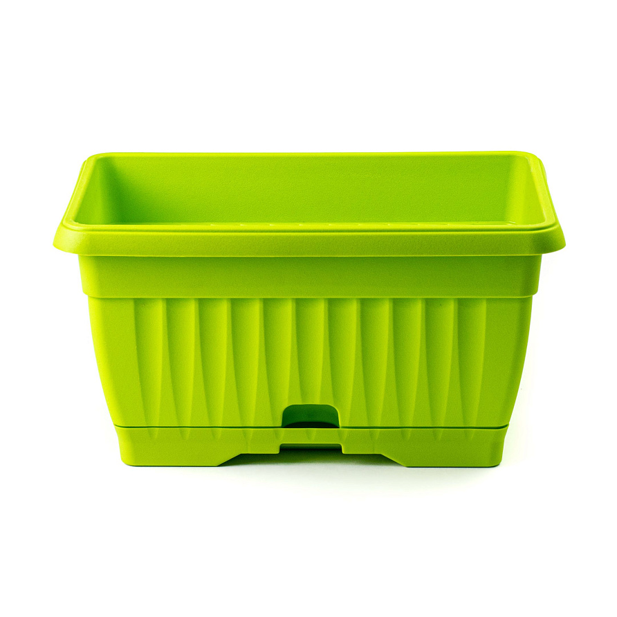 Ящик балконный пластиковый с поддоном длина 30 см, высота 16 см (Коричневый), изображение 5