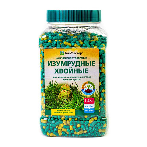 БиоМастер-Изумрудные хвойные, комплексное минеральное удобрение, 1,2кг