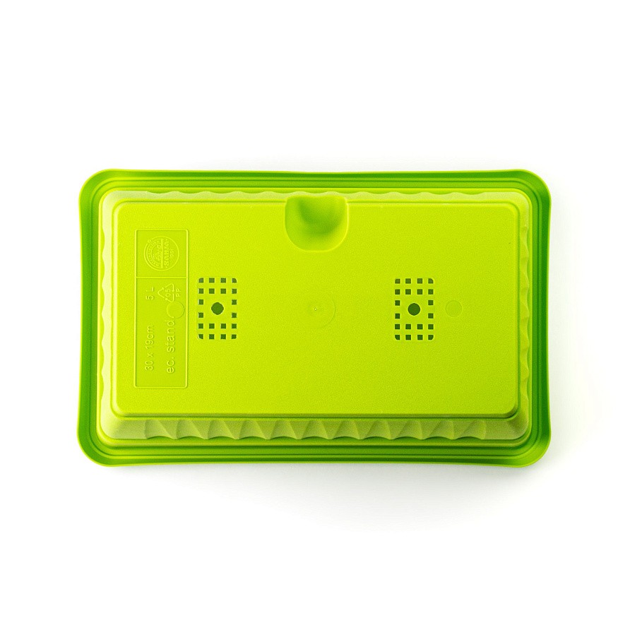 Ящик балконный пластиковый с поддоном длина 30 см, высота 16 см (Зеленый киви), изображение 9