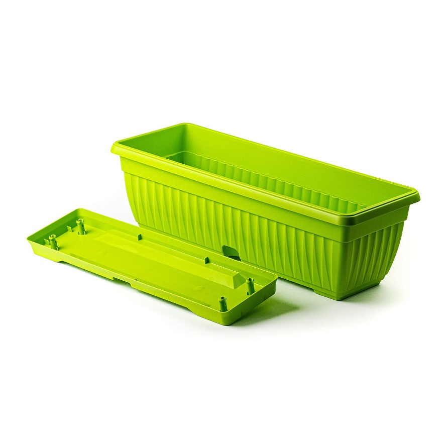 Ящик балконный пластиковый с поддоном длина 50 см, высота 16,5 см (Коричневый), изображение 9