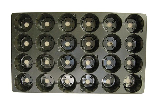 Кассета пластиковая для рассады 52х31х6,5cм на 24 ячейки