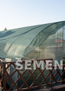 Сетка для притенения от солнца (в комп.с клипсой 21 шт.), размер 4х6 м. 55% затенения, темно-зеленый фото 1