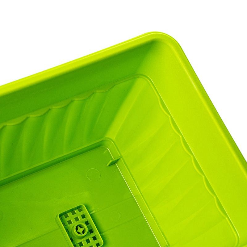 Ящик балконный пластиковый с поддоном длина 30 см, высота 16 см (Зеленый киви), изображение 8