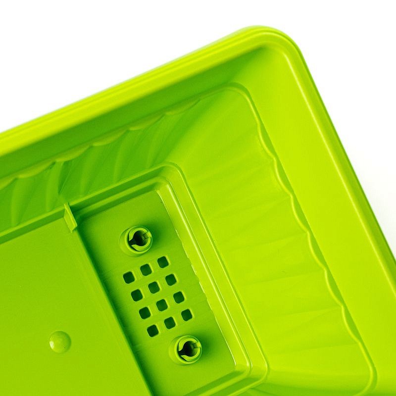 Ящик балконный пластиковый с поддоном длина 50 см, высота 16,5 см (Зеленый киви), изображение 4