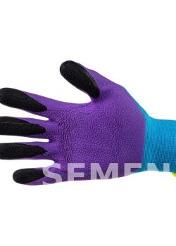 Перчатки Unitraum размер 8 цвет голубой/фиолетовый/черный UN-L207-8 фото 1