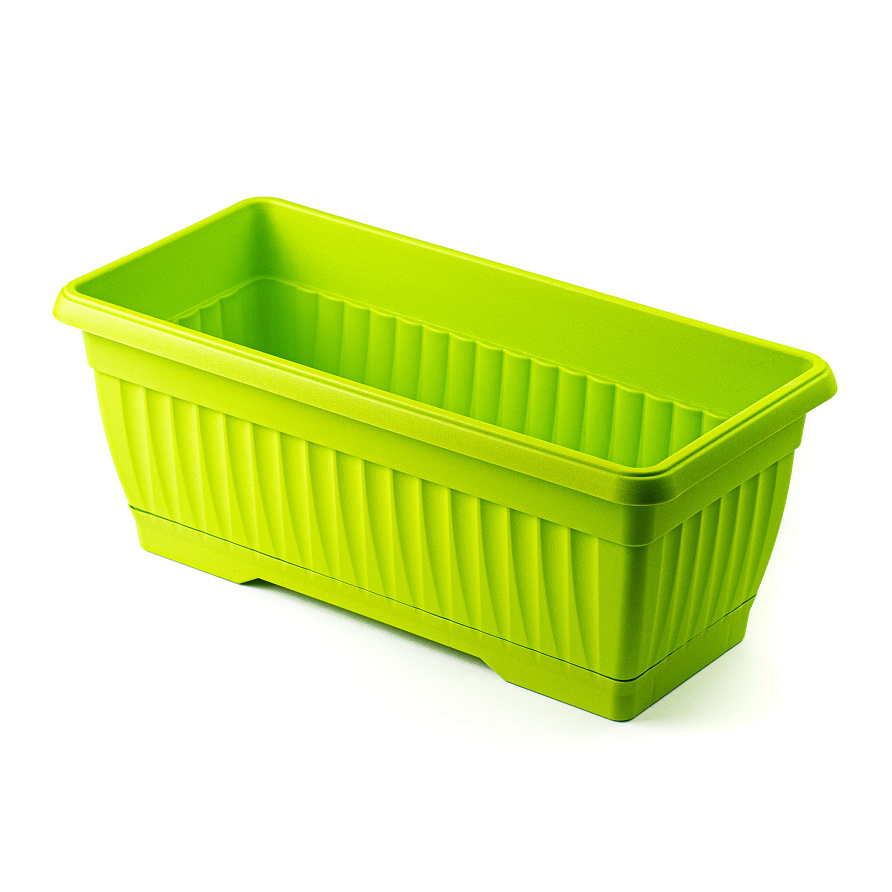 Ящик балконный пластиковый с поддоном длина 40 см, высота 16 см (Коричневый), изображение 2