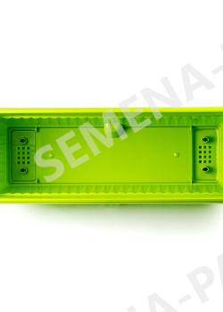 Ящик балконный пластиковый с поддоном длина 50 см, высота 16,5 см (Зеленый киви) фото 3