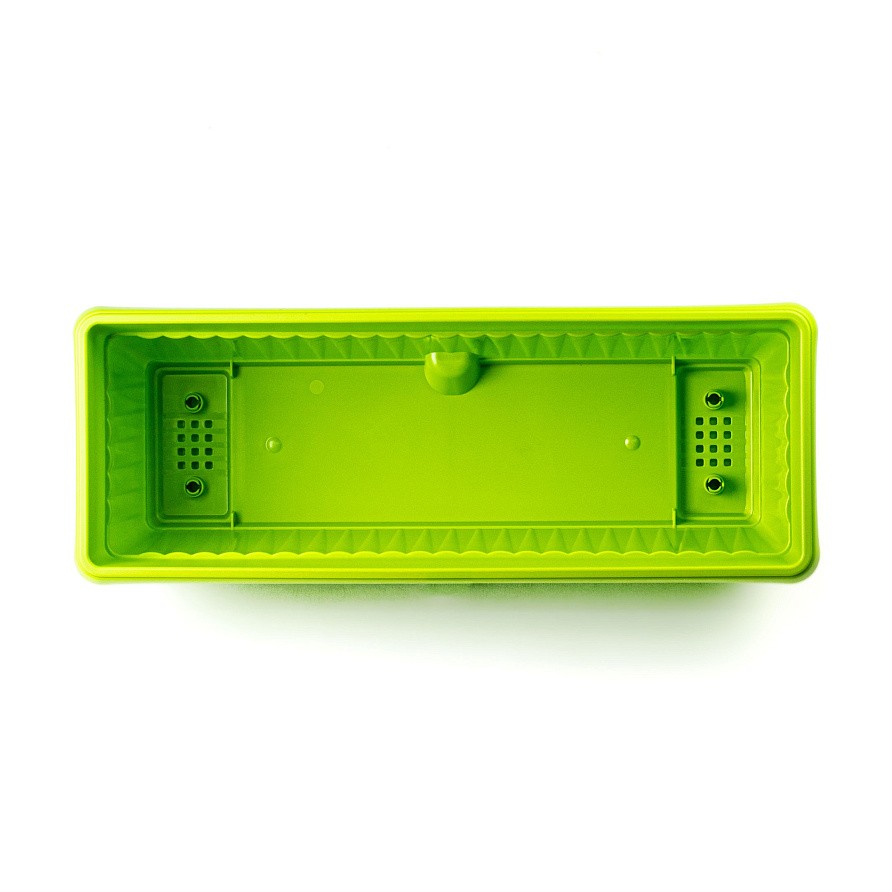 Ящик балконный пластиковый с поддоном длина 50 см, высота 16,5 см (Зеленый киви), изображение 3