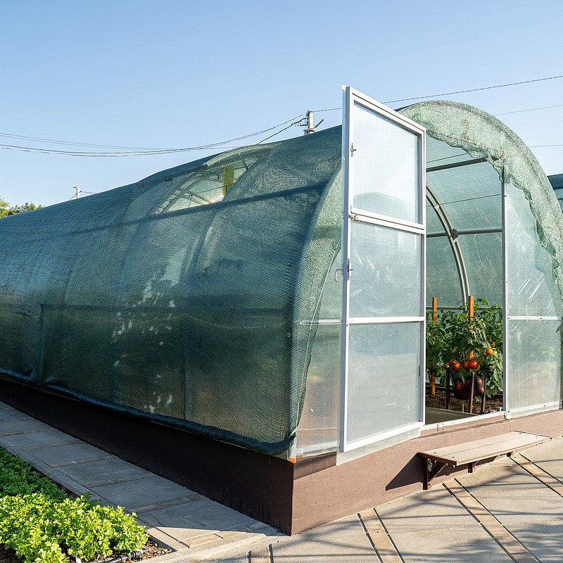 Сетка для притенения от солнца (в комп.с клипсой 19 шт.), размер 3х6 м. 55% затенения, темно-зеленый, изображение 3