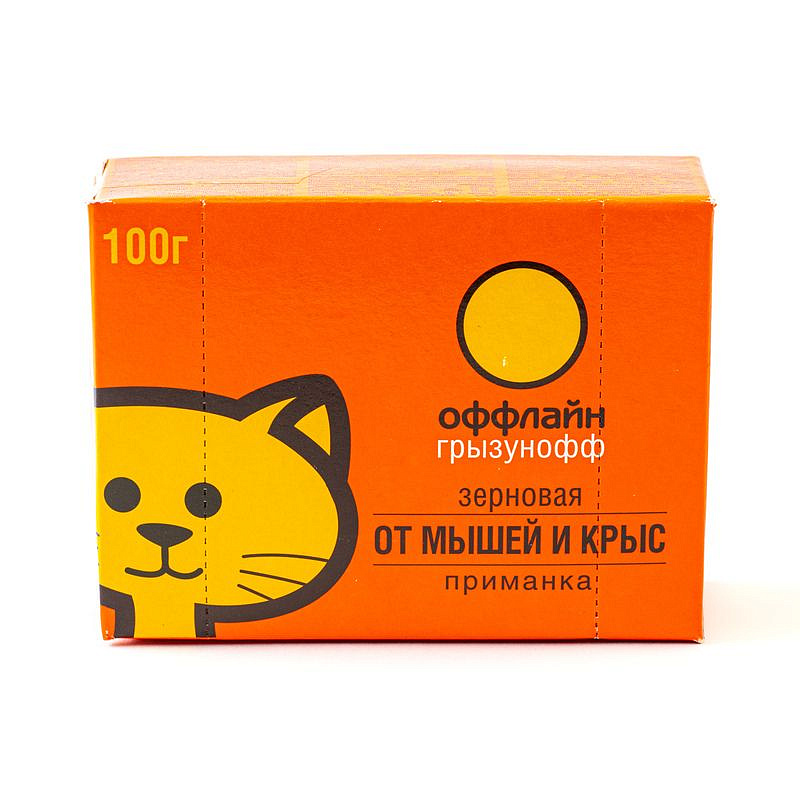 Грызунофф оффлайн Зерновая приманка от грызунов, пакет 100 г, изображение 1