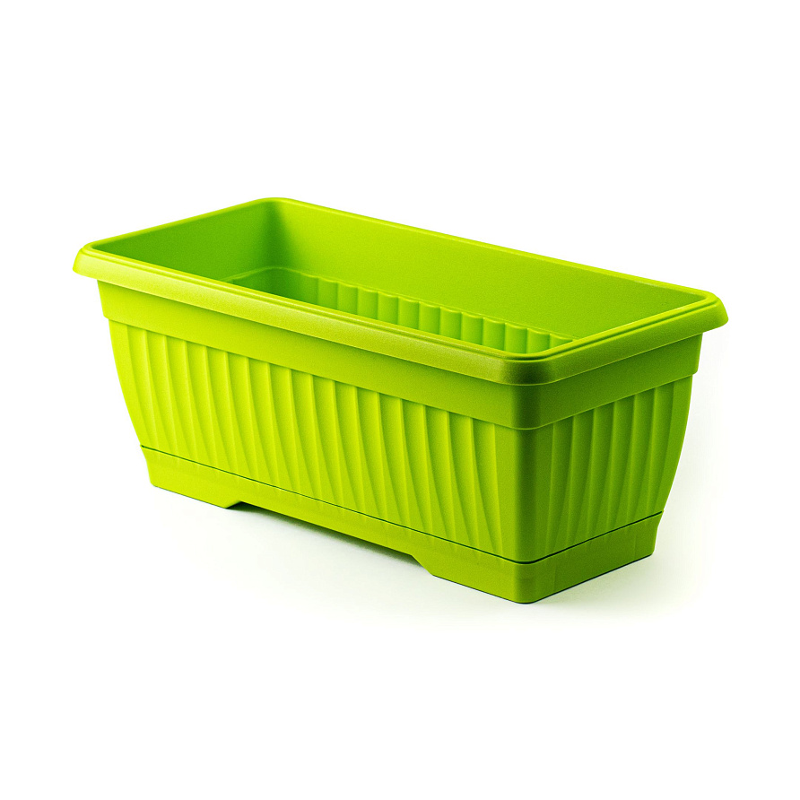 Ящик балконный пластиковый с поддоном длина 40 см, высота 16 см (Коричневый), изображение 12