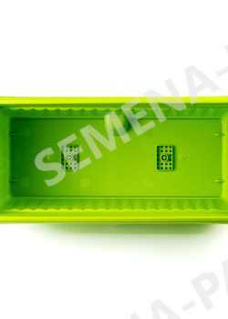 Ящик балконный пластиковый с поддоном длина 40 см, высота 16 см (Зеленый киви) фото 5