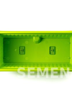 Ящик балконный пластиковый с поддоном длина 40 см, высота 16 см (Зеленый киви) фото 5