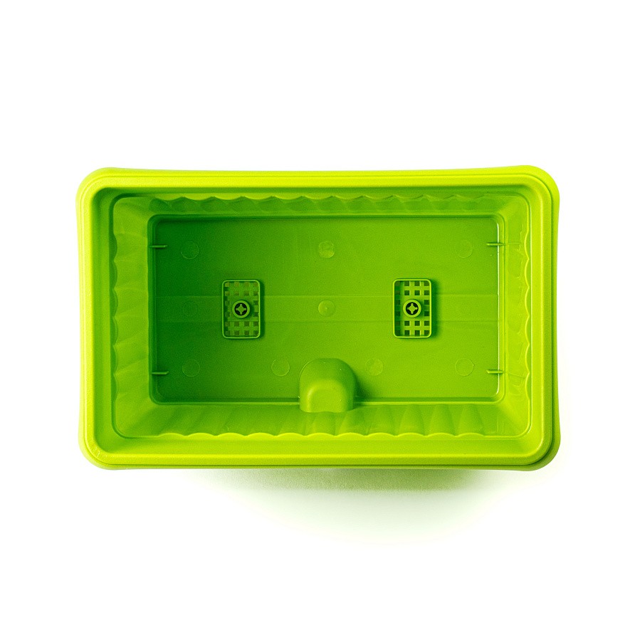 Ящик балконный пластиковый с поддоном длина 30 см, высота 16 см (Зеленый киви), изображение 6