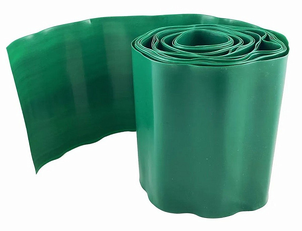 Бордюрная Лента "ВОЛНА" зеленая 10см*9м