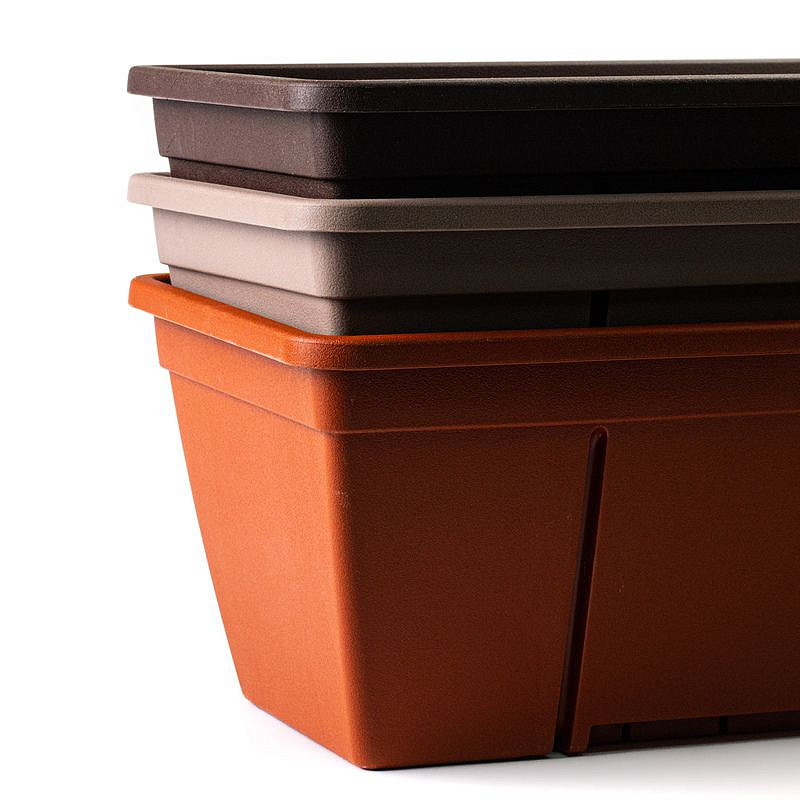 Ящик пластиковый для перил длина 50 см,высота 16 см (Мокко), изображение 1