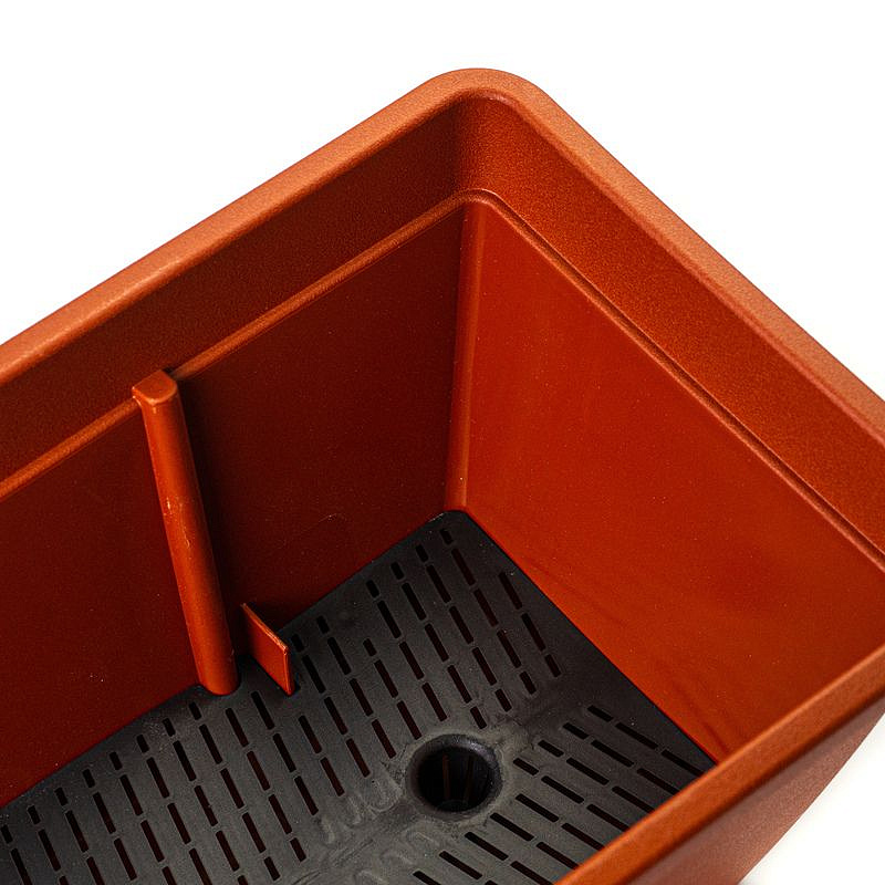 Ящик пластиковый для перил длина 50 см,высота 16 см (Мокко), изображение 3