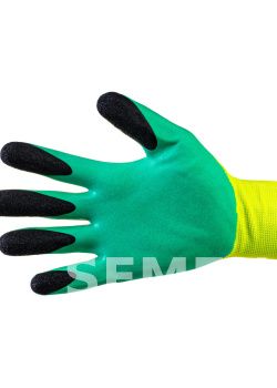 Перчатки Unitraum размер 8 цвет желтый/зеленый UN-L107-9 фото 1