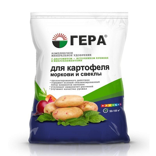 ГЕРА Удобрение с кремнием для Картофеля, моркови и свеклы (0,9кг)