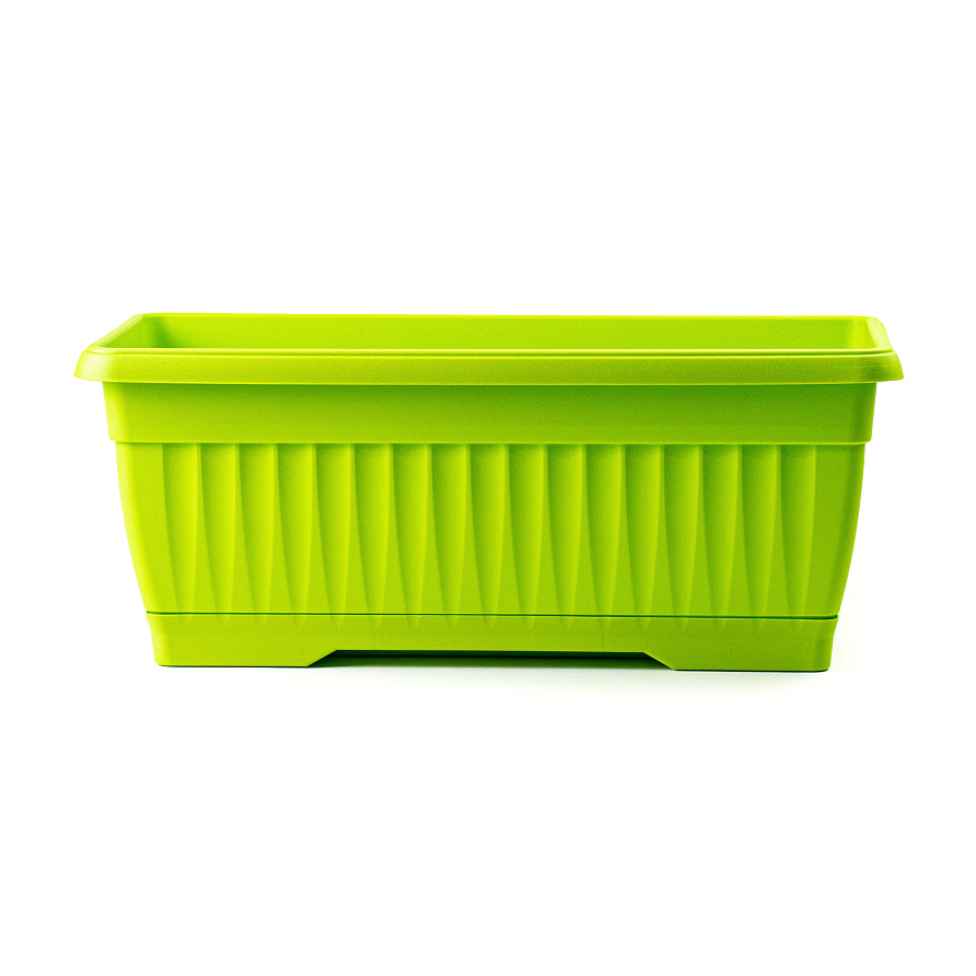 Ящик балконный пластиковый с поддоном длина 40 см, высота 16 см (Коричневый), изображение 3