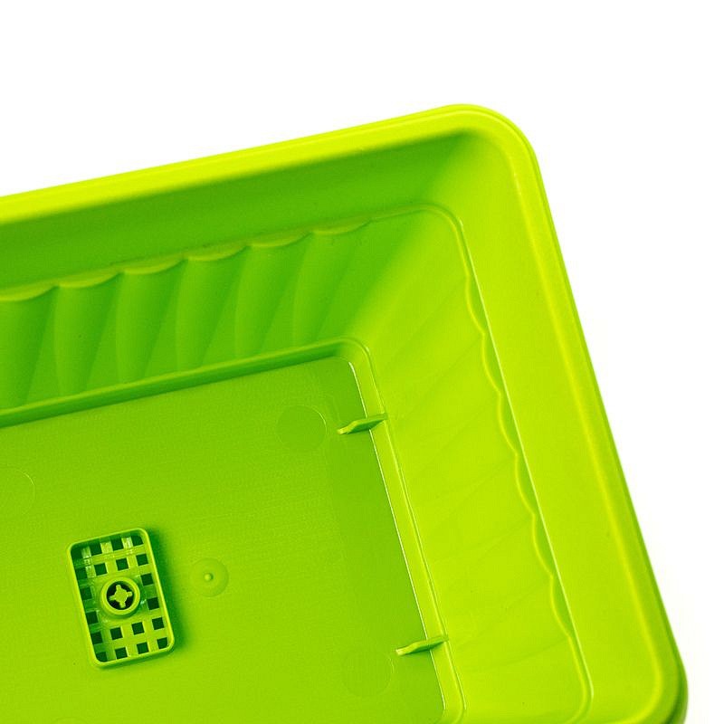 Ящик балконный пластиковый с поддоном длина 40 см, высота 16 см (Мокко), изображение 6