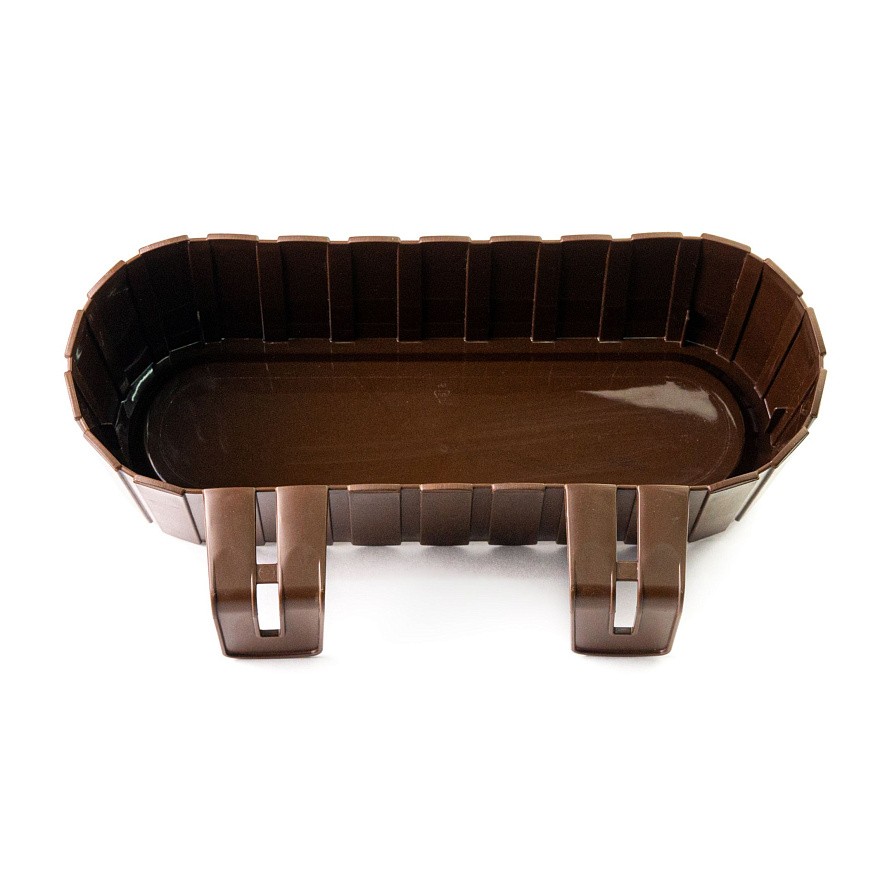 Кашпо цветочное на перила Boardee Hook 383х212 мм высота 130 мм (Темно-коричневый), изображение 5