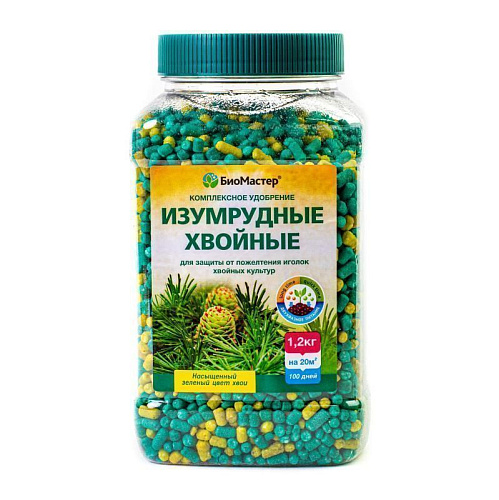 БиоМастер-Изумрудные хвойные, комплексное минеральное удобрение, 1,2кг
