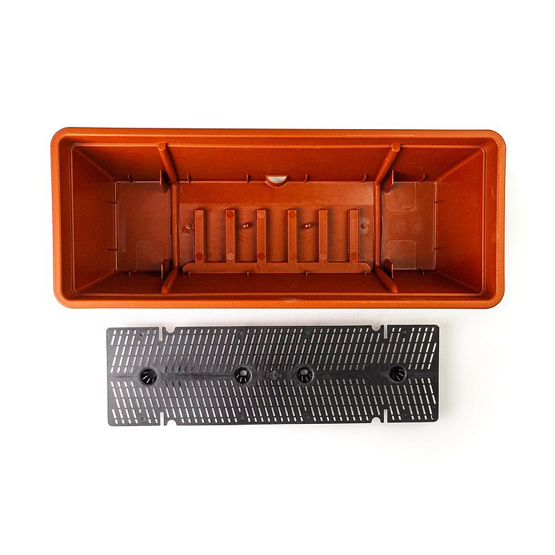 Ящик пластиковый для перил длина 50 см,высота 16 см (Мокко), изображение 7