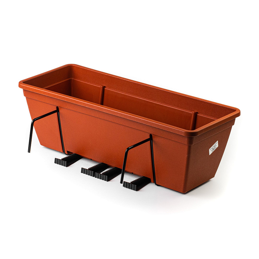 Ящик пластиковый для перил длина 50 см,высота 16 см (Мокко), изображение 12