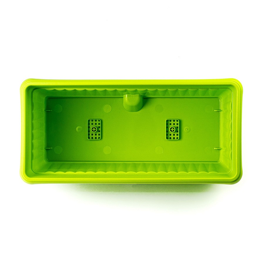 Ящик балконный пластиковый с поддоном длина 40 см, высота 16 см (Мокко), изображение 5